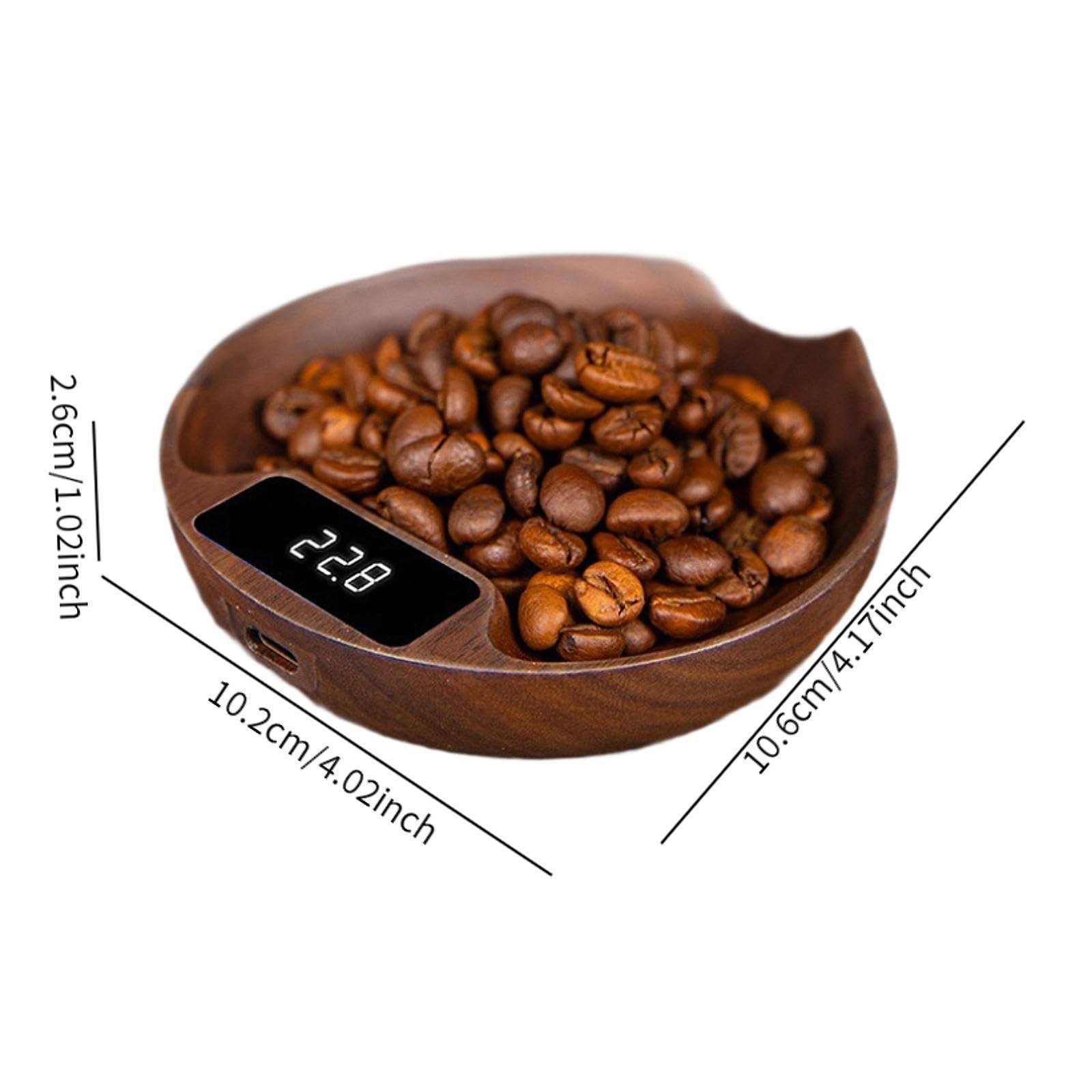Kaffeewaage, Espressowaage, Leichte Backwaage, Kaffeebohnenwaage, Kaffeewaage für Die Küche, Braun