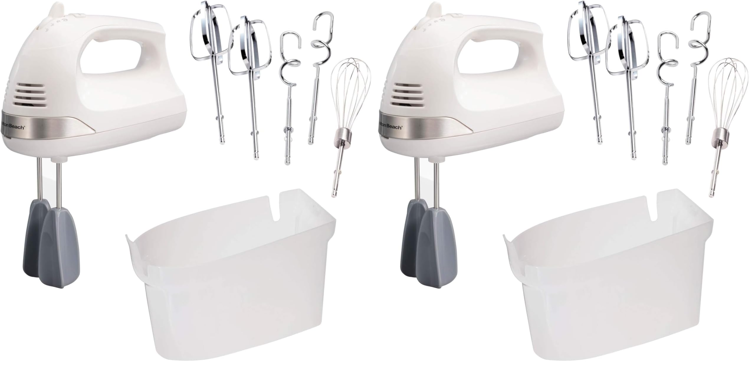 Hamilton Beach 6-Speed Electric Hand Mixer with Whisk, Dough Hooks and Easy Clean Beaters, Powerful 275 Watt Motor, Snap-On Storage Case, Blue