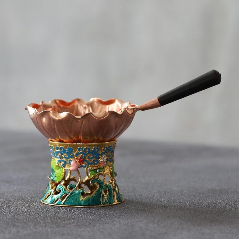 1 colador de té de Cobre con tradición China, Juego de Accesorios para filtros de té