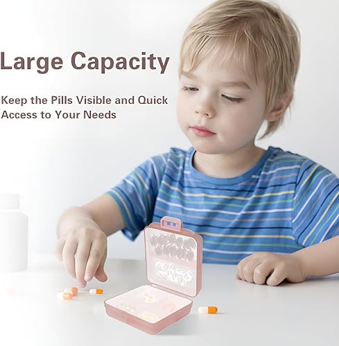 Miniatura 4 de Organizador diario de píldoras, 6 compartimentos, pastillero portátil, pequeño pastillero para bolsa de bolsillo para guardar medicinas, vitaminas,