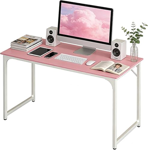 Miniatura 28 de BestOffice Escritorio para computadora, escritorio de oficina en casa, estilo moderno y simple para oficina en casa, estudio y escritura (negro, 39