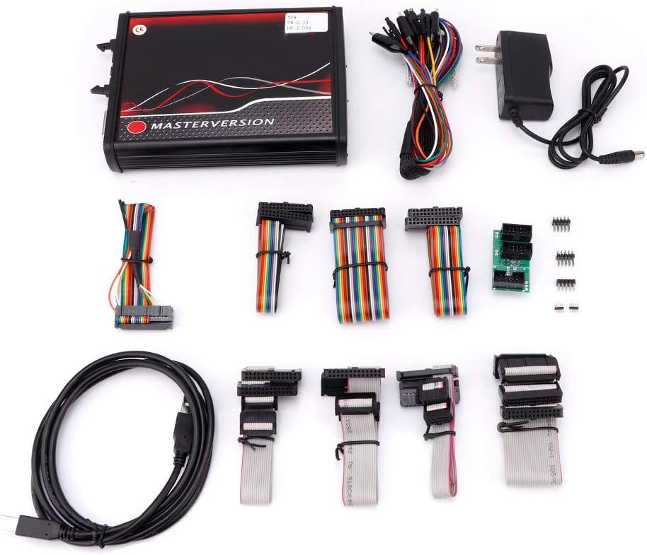Qiilu ECU Programming Tool Unlimited KTAG V7.020 ECU Programming Tool with Unlimited Token Car Diagnostic Tool with Red PCB US Plug 100&#