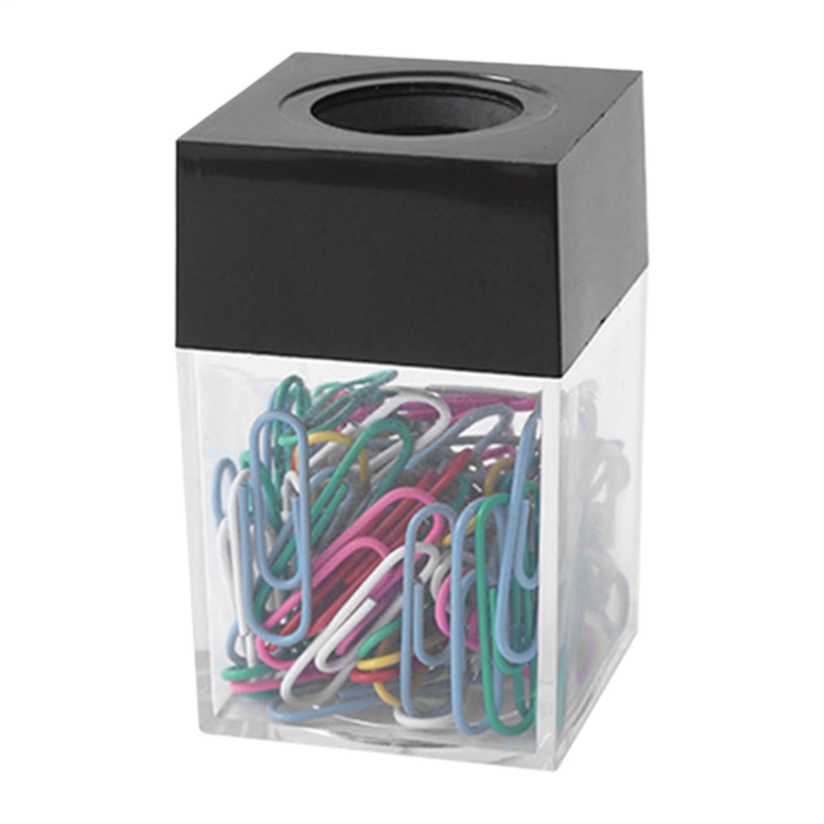 Porta Clip Magnetico Portatile | Dispenser Organizer Magnetico per Graffette Per Scrivania Ufficio Casa Scuola Posto Di Lavoro Forniture Contenitore Cassetto