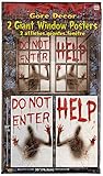 Forum Novelties 2 Piece Giant Bloody Window Posters Halloween Party Decoration