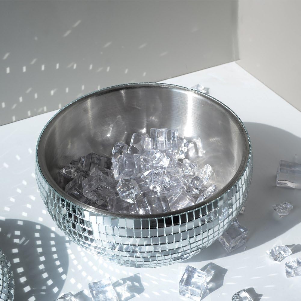 Seau À Glace Boule, Seau À Boissons Réfléchissant, Récipient De Stockage De Glace pour Fêtes, Célébrations, Cocktails, Accessoire De Bar À Domicile