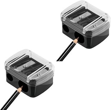 2Pcs Eyeliner Pencil Sharpener, Sharpener for Pencil, Makeup Pencil Sharpener, Dual Holes Eyeliner Sharpener,
