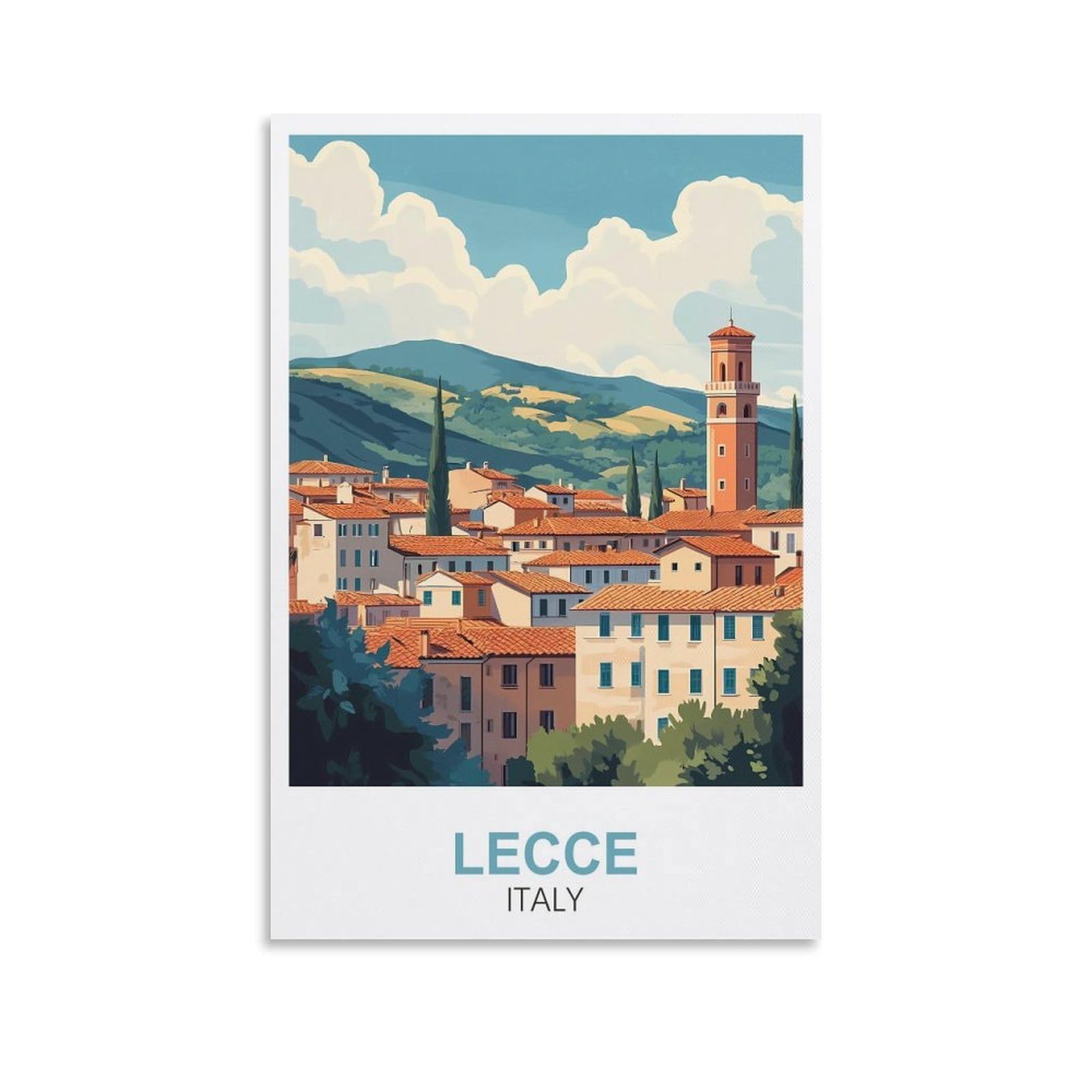 EZMLFA Diamond Painting Art Kits,Lecce Italy,5D Diamond Painting Kit for Adults Beginners, DIY Full Round Drill Gem Art Kits for Home Decor 50x60cm