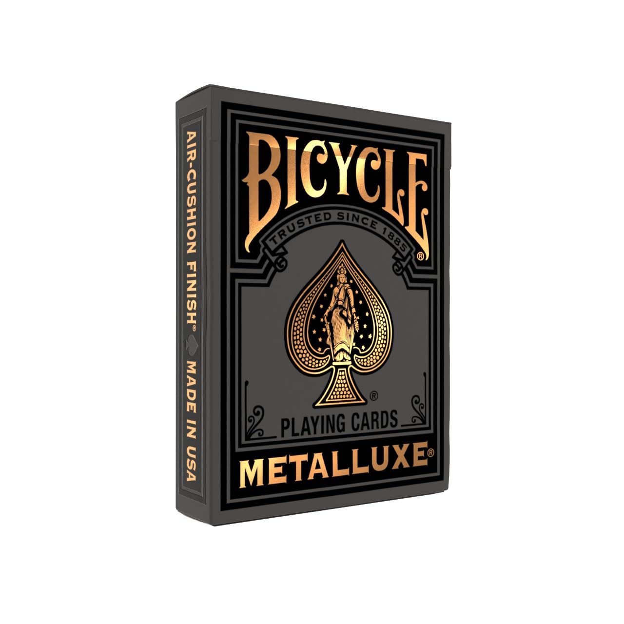 Bicycle Black and Gold Metalluxe Playing Cards – Premium Foil Metalluxe Deck– Classic Poker Size, Collectible Luxury Design, Great for Game Night, Gifting, and Stocking Stuffer