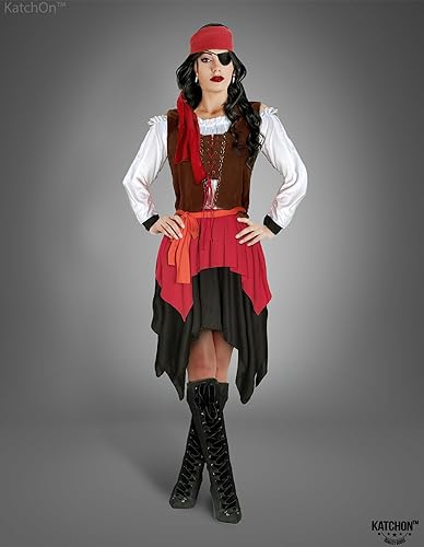 Vista 7 de KatchOn Disfraz de pirata de Halloween para mujer, vestido adulto para cosplay