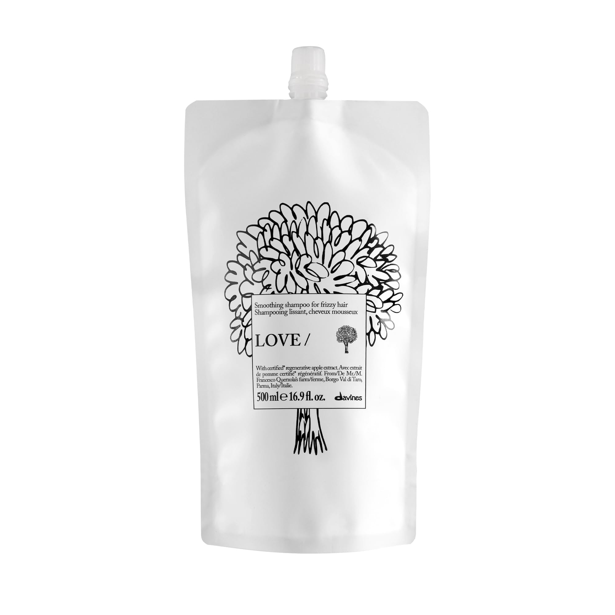 Davines LOVE Shampoing Lissant Recharge - Anti-Frizz et Brillance - 500 ml