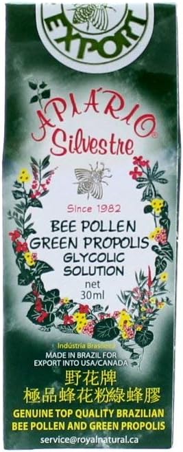 Apiario Silvestre Green Propolis & Bee Pollen, 30 ml, Royal Natural Products