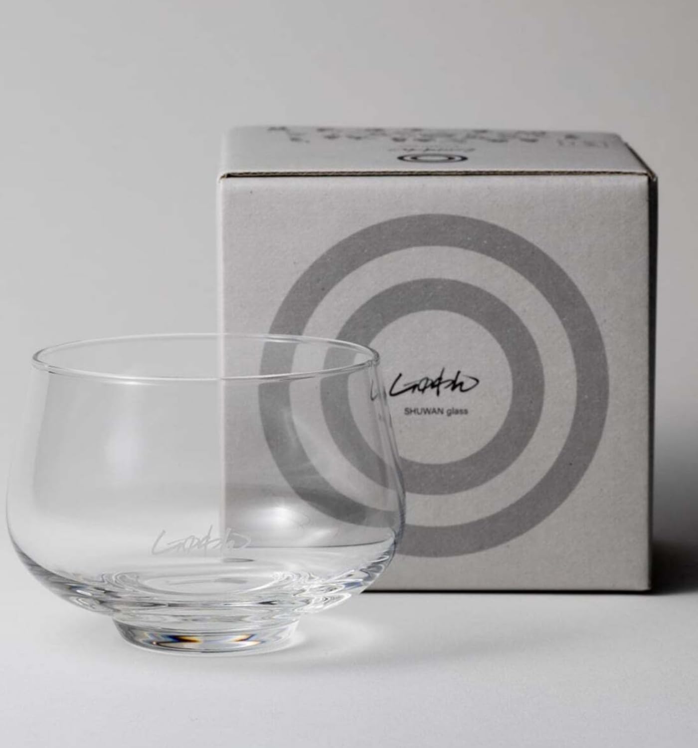 SHUWAN Japanese Sake Glass 8.5oz Tempered Glass Made in Japan Guinomi