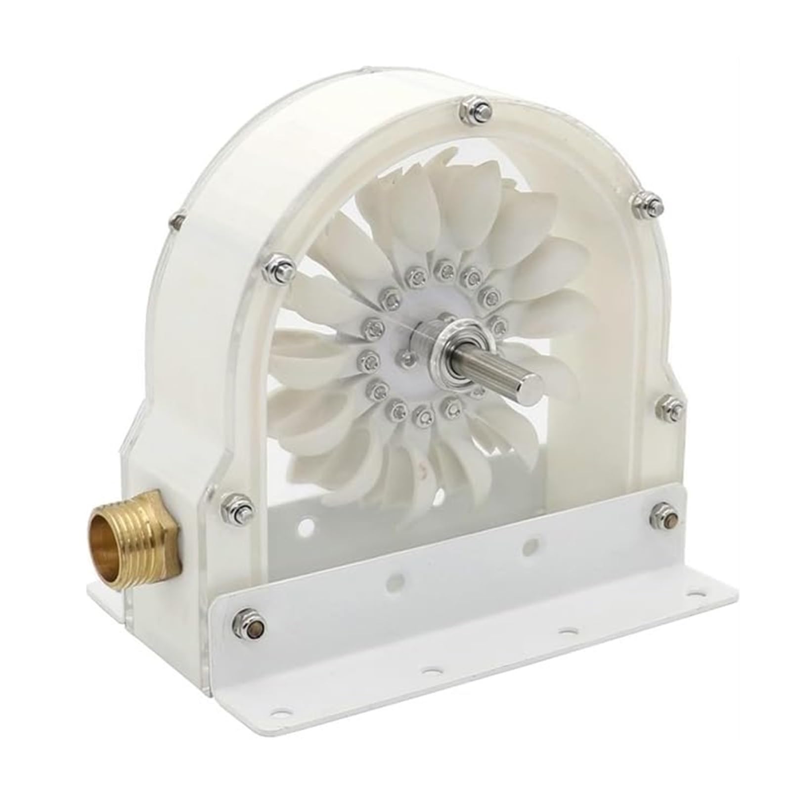 100-300W 1PC Hydraulic Generator High-Efficiency Pelton Turbine Portable Water Flow Generator Impact Water Runner Bucket Wheel DIY Hydroelectric