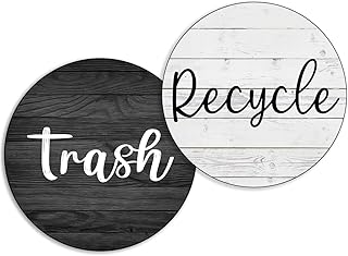 Recycle Trash Can Combo, Recycle Magnet for Trash Can, Garbage Recycle Bin Combo, Trash Recycle Bin Combo, Farmhouse Rustic Design