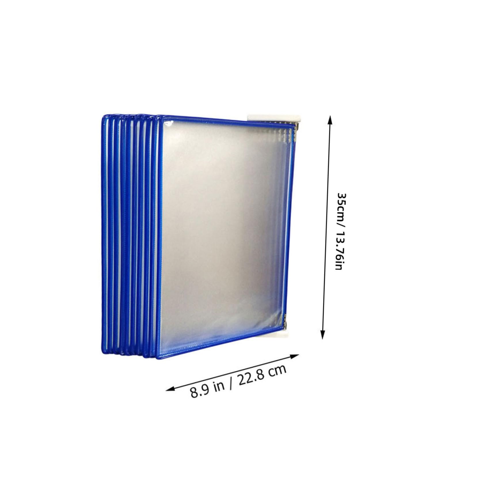 Hängender Dokumentenhalter zur Wandmontage, Blau, PVC Metall