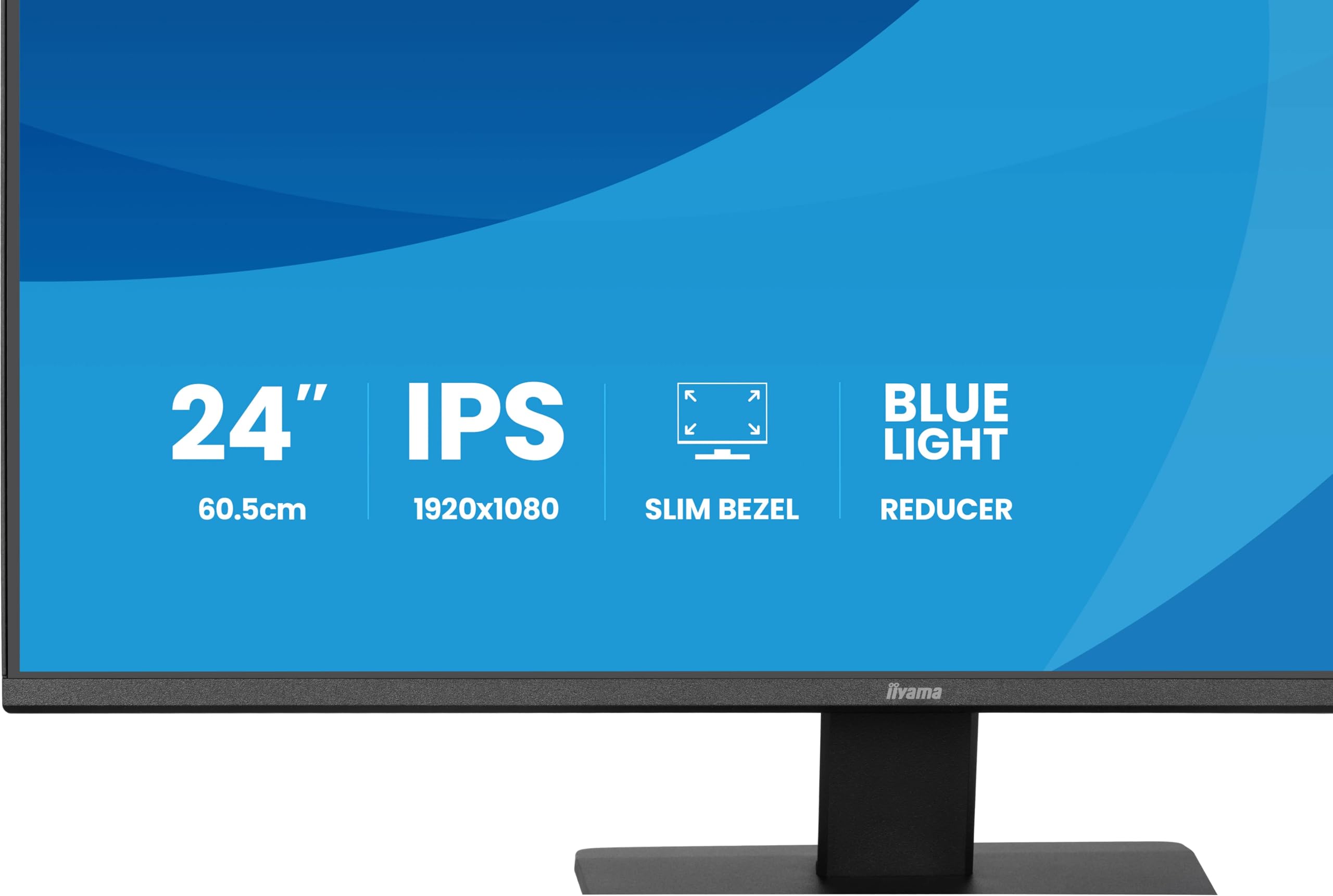 iiyama Prolite X2491H-B1 60,5cm 24" IPS LED-Monitor Full-HD 120Hz HDMI DP Slim-Line Adaptive Sync Energieklasse C schwarz