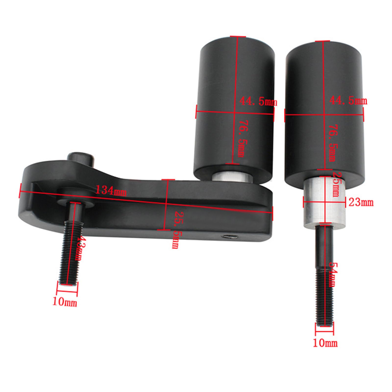 Motorrad Rahmen Sliders Crash Falling Protection Sturzschutz Für Suzuki Für GSX-R 600 750 Für GSXR Für GSXR600 Für GSXR750 K6 K8 2006-2010 Crash Pads Motorrad (Schwarz)