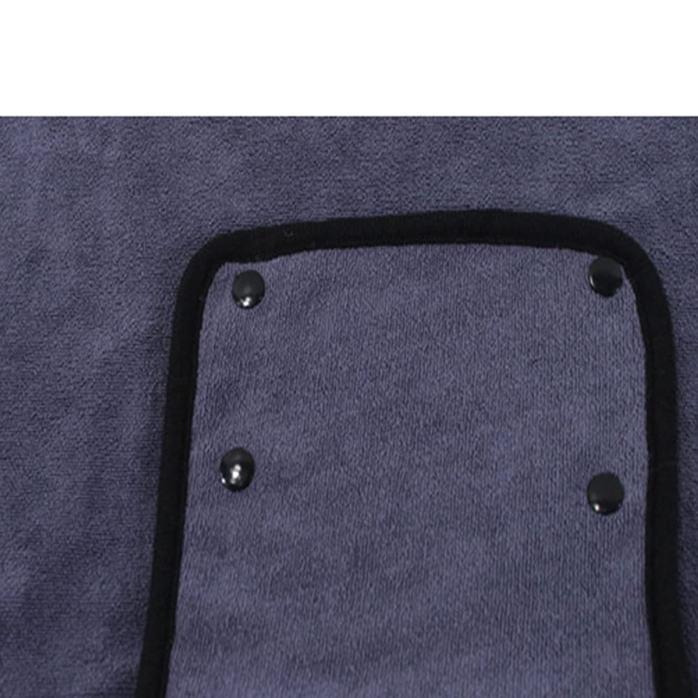 Peignoir de bain à capuche absorbant pour chiens et chats en microfibre à séchage rapide pour le bain et la plage, bleu, taille XL
