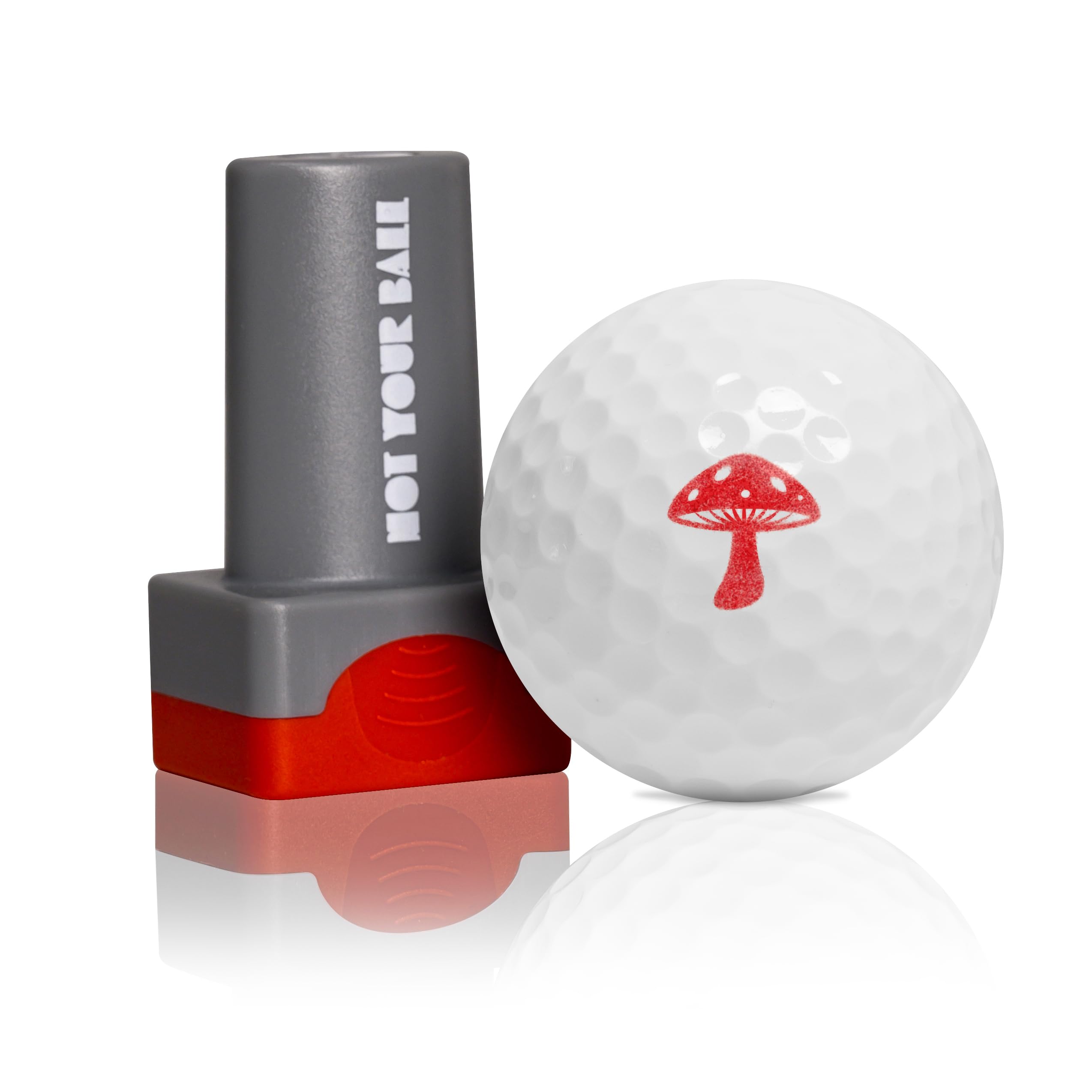 ZEETY Golf Ball Stamp, Golf Ball Stamper, Self-Inking Golf Ball Stamp Marker to Identify Golf Balls, Golf Gift Golf Accessories for Men and Women Golfers (Mushroom)