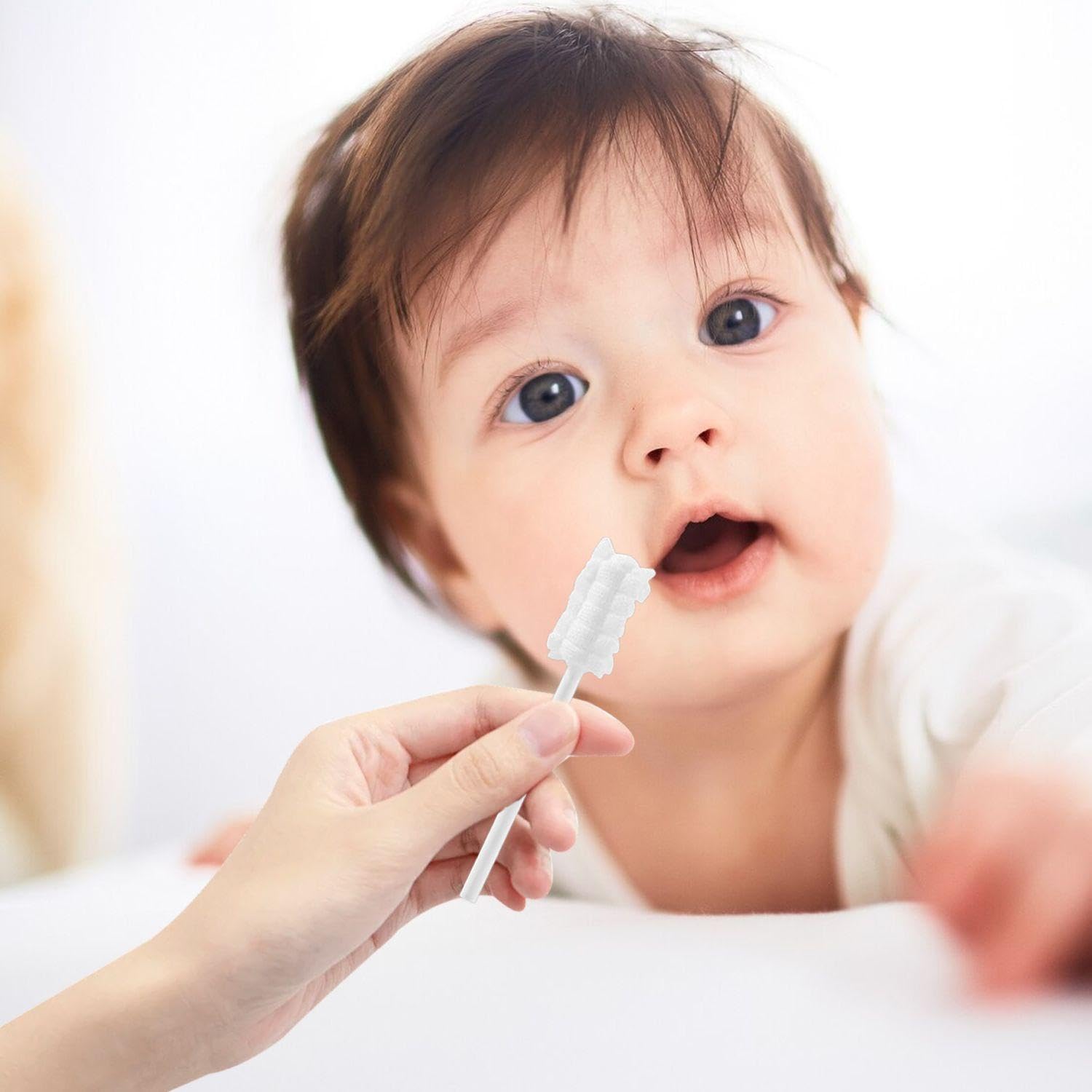 Confezione Da 30 Puliscibocca Per Neonati, Puliscibocca Per Neonati, Puliscibocca, Spazzolino Per Dentini Con Setole Morbide, Bastoncini Cotonati Per Bambini