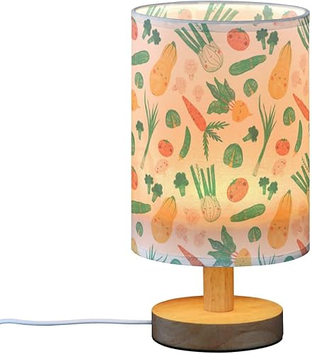 Desk Lamps USB Lamps Unique Cartoon Vegetables Table Lamps for Girls Glass Table
