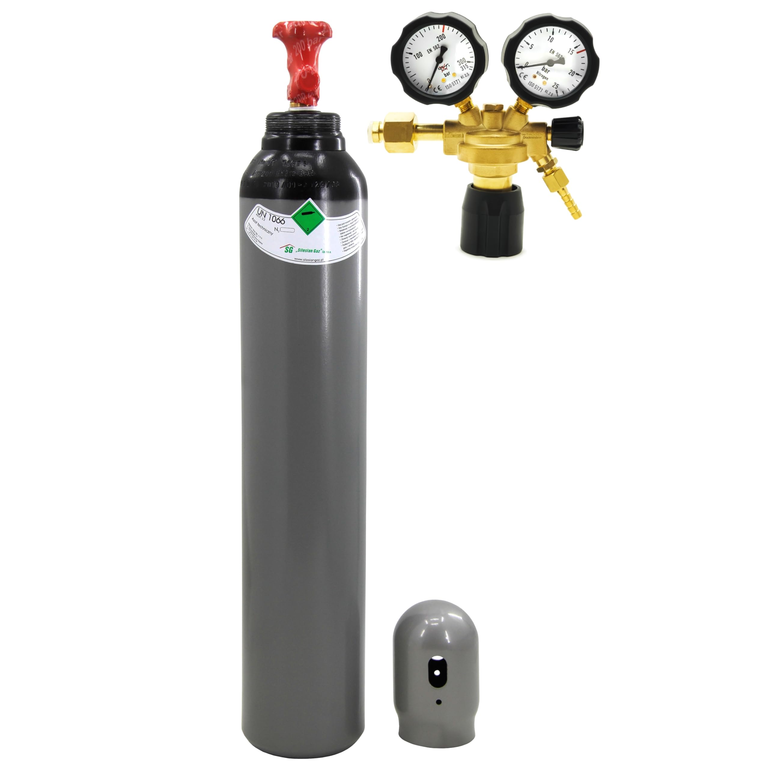 STICKSTOFF Botella de gas 8 l 1,6 m³ 200 bar Nitrógeno