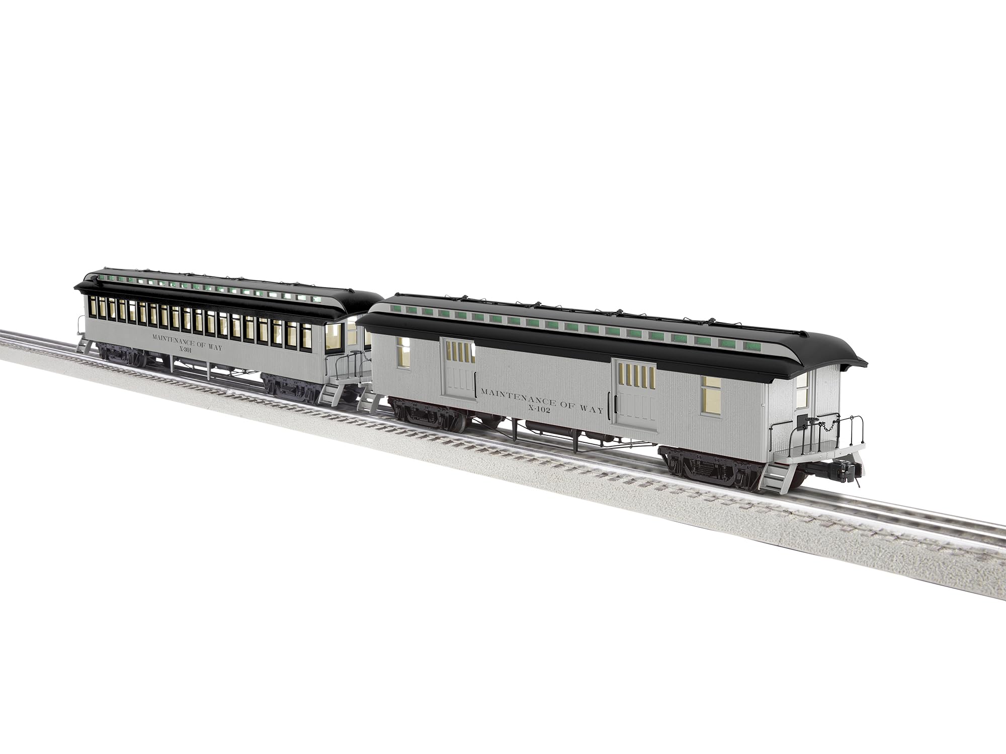 Lionel MOW Wood Baggage Coach 2 Pack O Gauge X-301 X-102 2227400