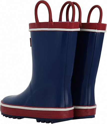 Miniatura 2 de CasaMiel Botas de lluvia unisex para niños pequeños, botas de lluvia para niñas y niños, botas de lluvia de goma natural hechas a mano para niños,