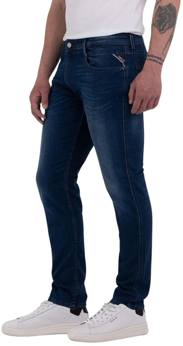 Replay Herren Jeans Anbass Slim-Fit mit Comfort Stretch