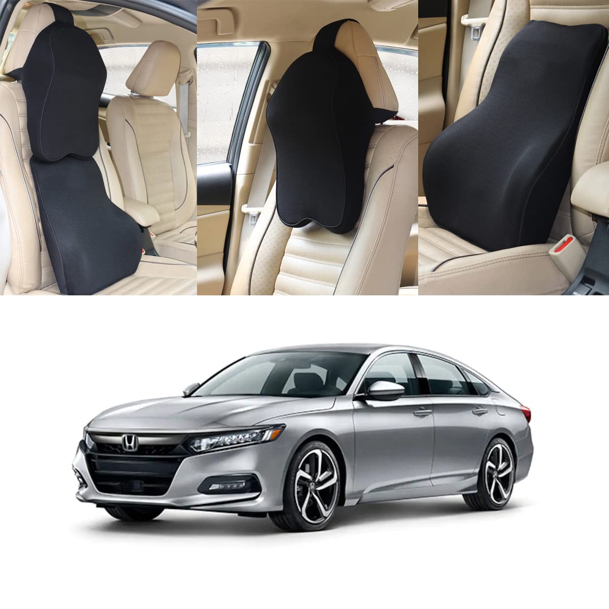 Oshotto Air Fabric Lumbar Support for Office Chair Memory Foam