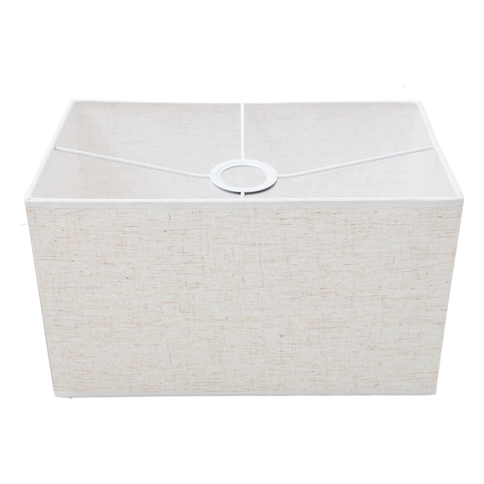 Luxemetals Beige Oval Linen Lampshade - Dustproof Cloth Light Cover For Desk Lamps(Beige)