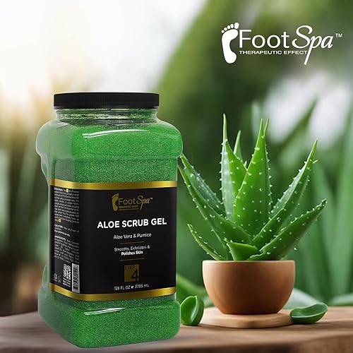 Miniatura 9 de FOOT SPA - Gel exfoliante de 4 onzas, para manicura, pedicura y exfoliante corporal con infusión de aloe vera y ácido salicílico, brillo, pulido,
