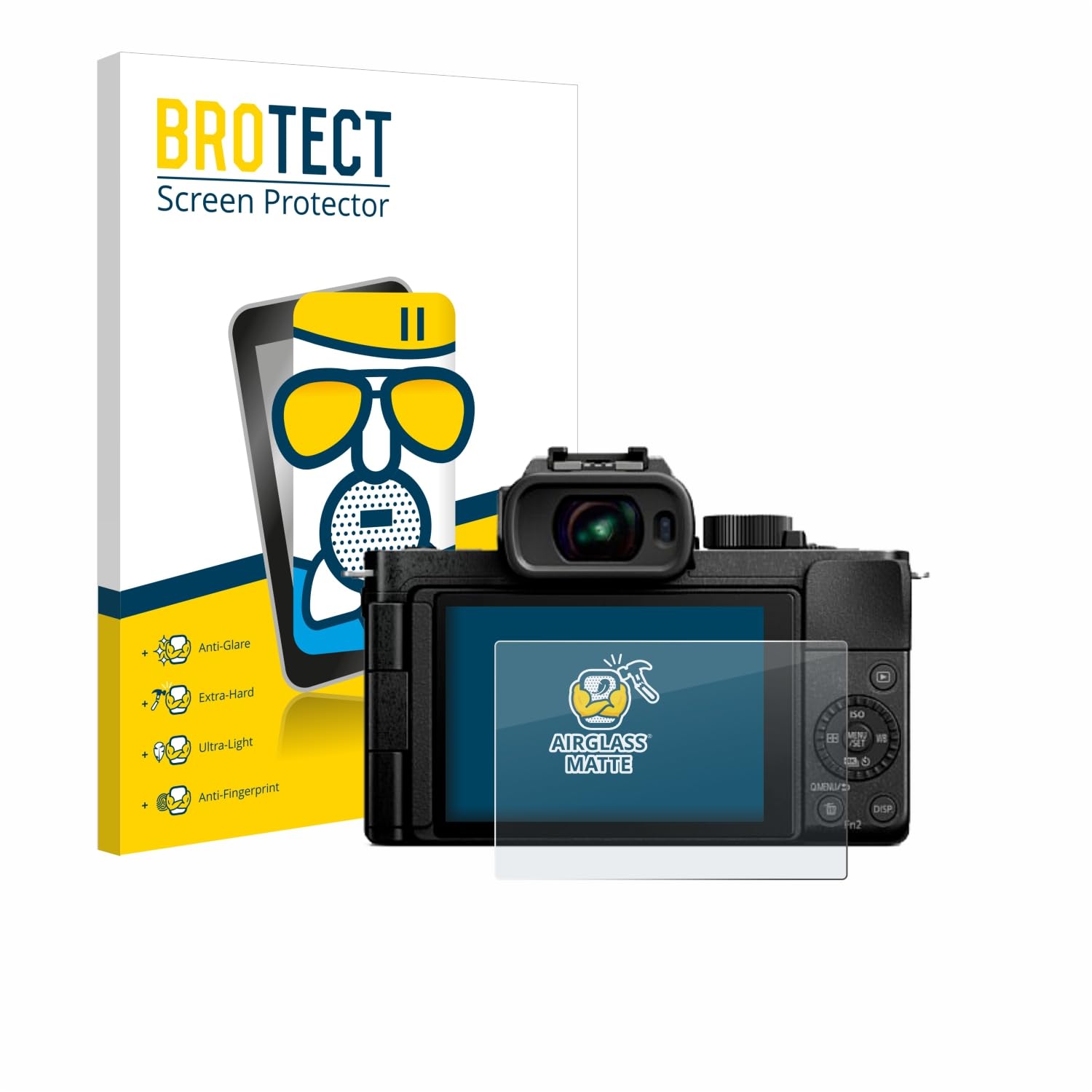 brotect Anti-Glare Glass Screen Protector Matte compatible with Panasonic Lumix DC-G100D - Anti-Scratch 9H Protection Film