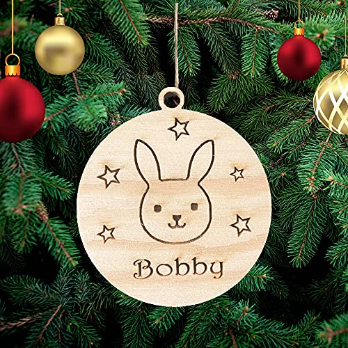 Personalisierte Hase Weihnachtsbaumschmuck Haustier Christbaumschmuck...