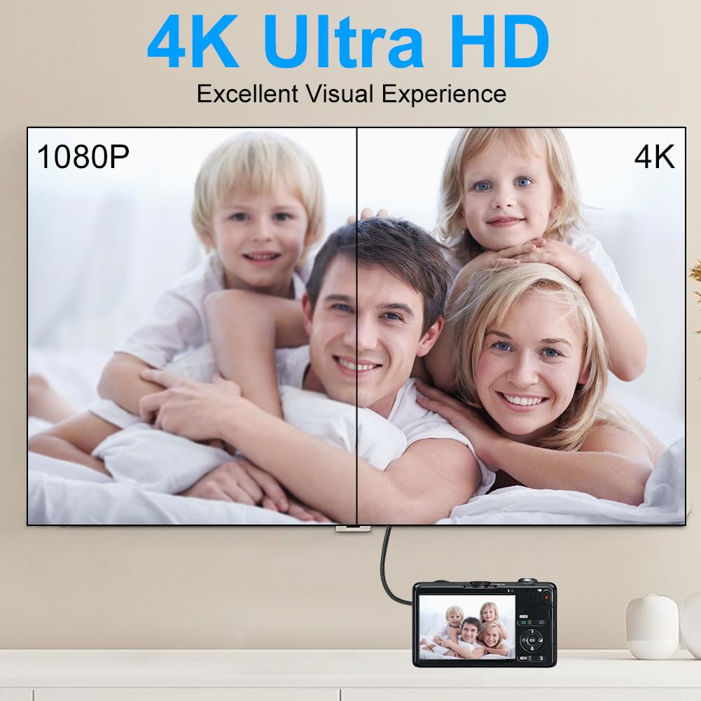 AXFEE Adattatore Micro HDMI a HDMI, Cavo Adattatore HDMI Maschio a Femmina 4K@60 Hz, HDR e ARC, Compatibile con Raspberry Pi 5/4,Hero,A6300 A6400,Yoga,ODROID