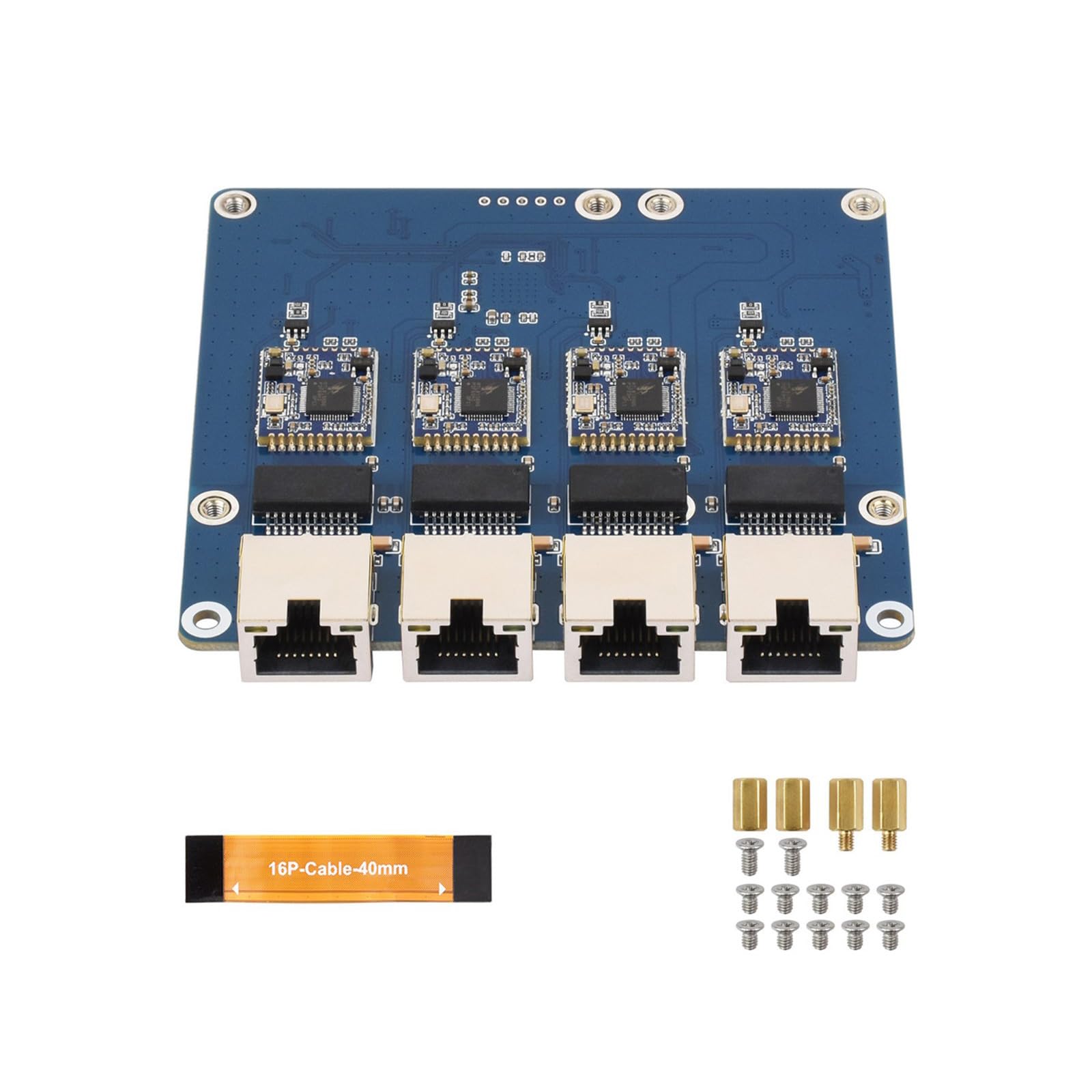 Scheda di espansione di rete PCIe di alta compatibilità con 4 porte spine giocano l'adattatore stabile dei sistemi multipli