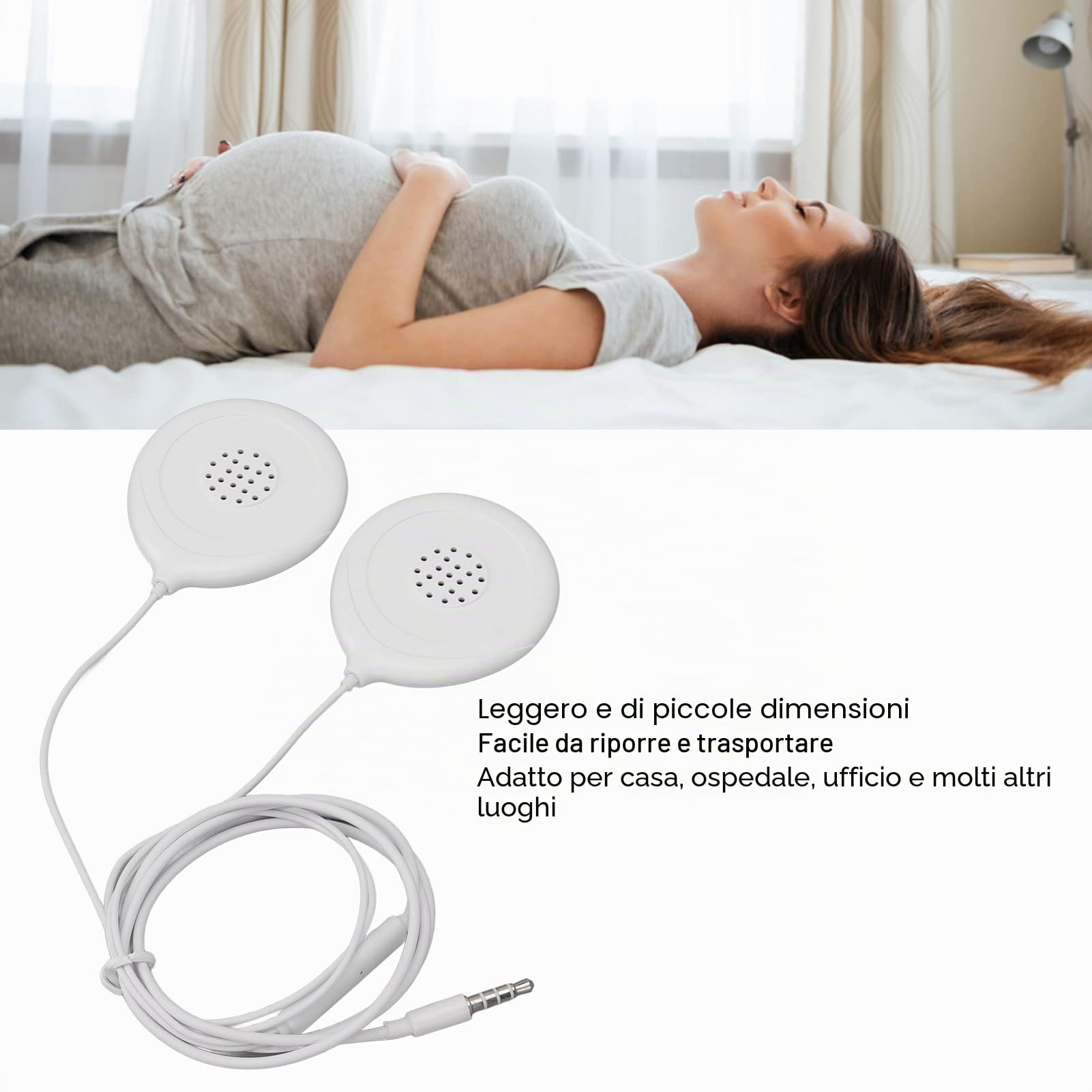 Set di cuffie per la gravidanza, cuffie per la riproduzione di musica, voci per il bambino nel grembo materno per ascoltare le voci per il bambino nel grembo materno e un legame