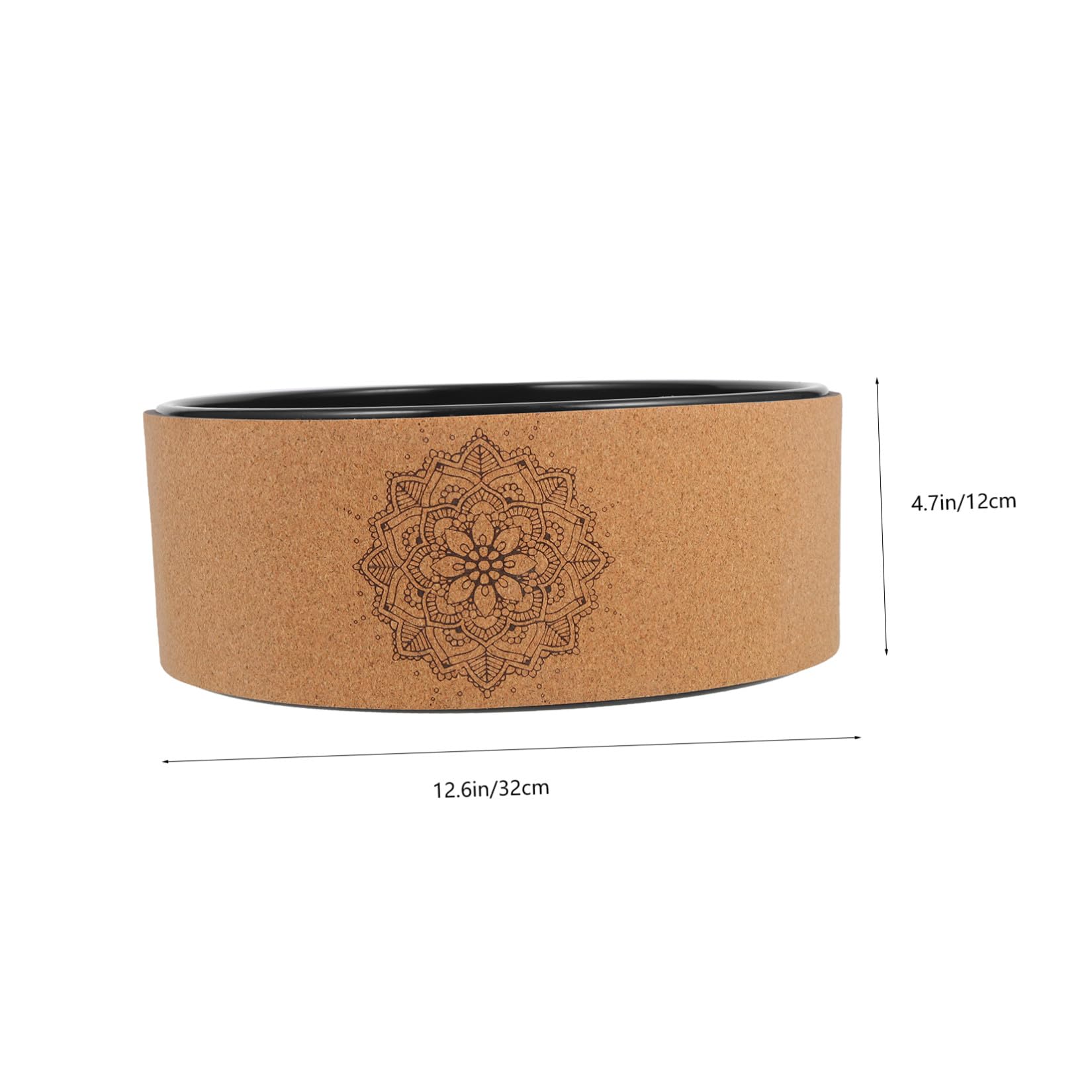 DECHOUS Rueda de Yoga Antideslizante de Corcho Natural 1 Pieza Rueda Dolor de Espalda y Entrenamiento de Flexión Equipo de Ejercicio para Estiramientos y Corrección Postural