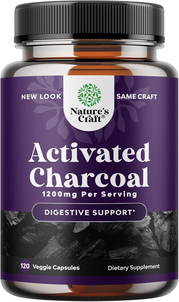Cleanse and Detox Activated Charcoal Capsules Purifying