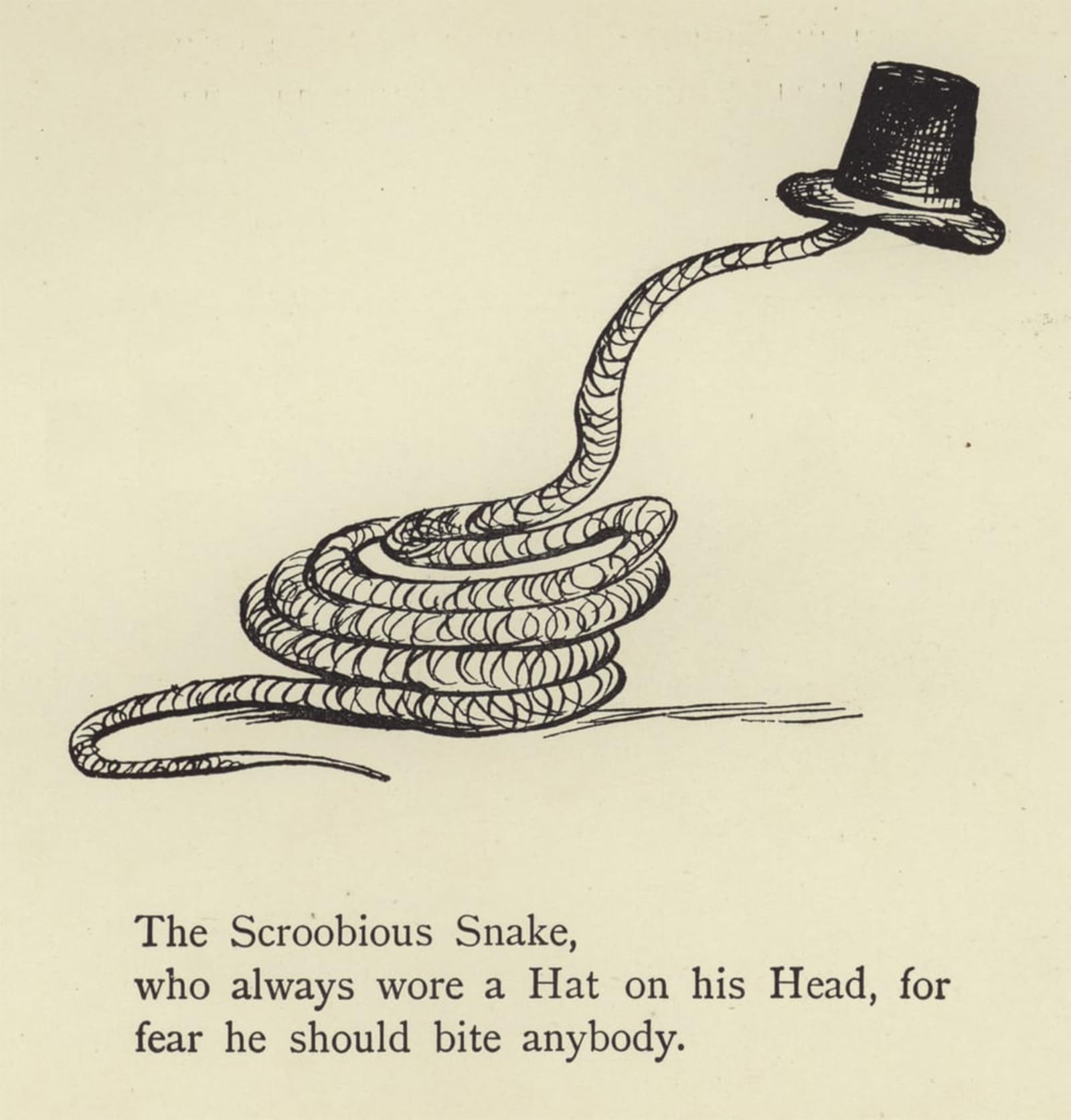ARTXLXXBN Famous Prints Artwork Pictures Poster Painting Art the Scroobious Snake by Edward Leaars Artwork Landscape Pictures for Home Decor 60x90cm