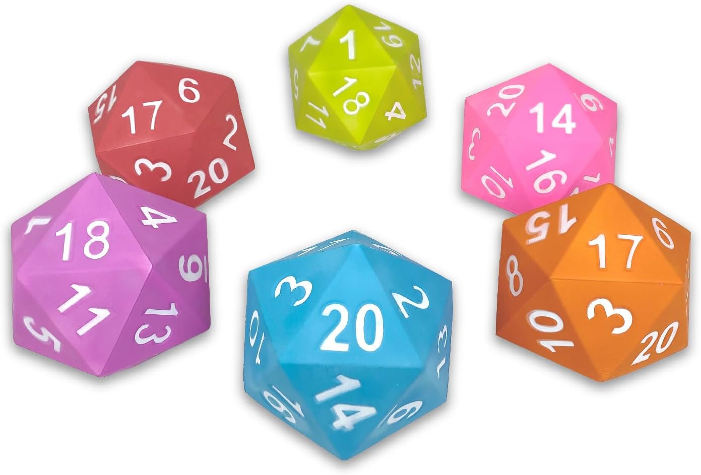 KESS Giant D20 Foam Dice: Oversized 20-Sided Dice for RPG and Collectors - 6 Vibrant Colors, Perfect for Outdoor Fun in Backyard, Pool, Beach. Ages 6+ (Blue)