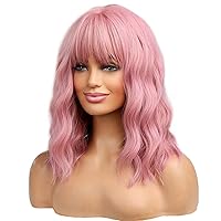 Algopix Similar Product 17 - BERON 14 Inches Pink Wig for Women