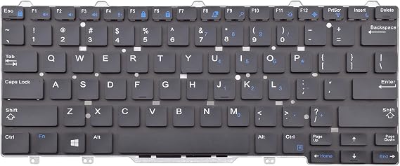 Replacement Keyboard Compatible with Dell Latitude 3340 3350 E3340 7350 E5450 E5470 E7450 E7470 13 7000 2-in-1 7350 Black US Layout Without Pointer No Backlight