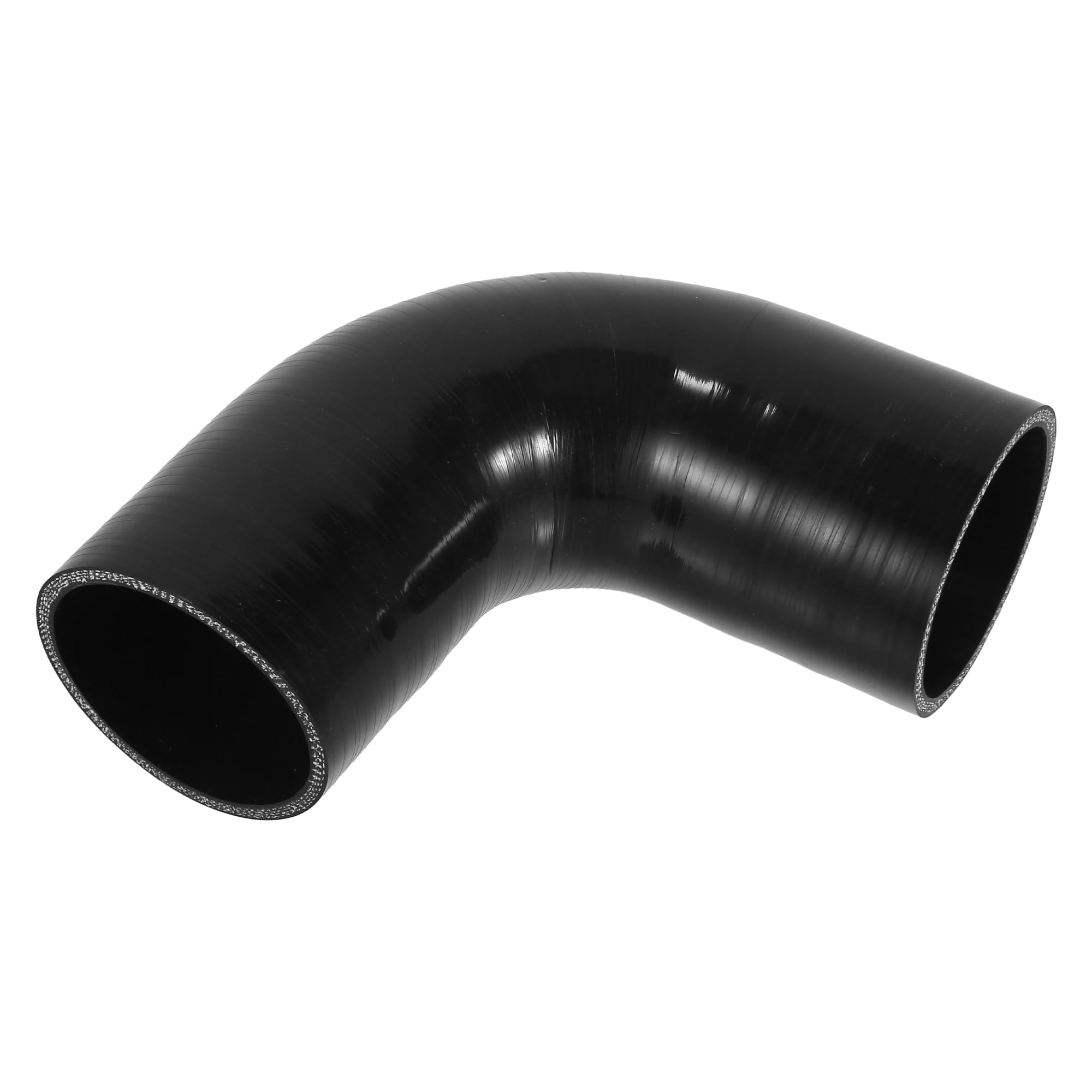 X AUTOHAUX 1 pz 80mm 3.1" ID 150mm 5.9" Lunghezza 90 Gradi Nero Auto Silicone Tubo Refrigerante Tubo Universale
