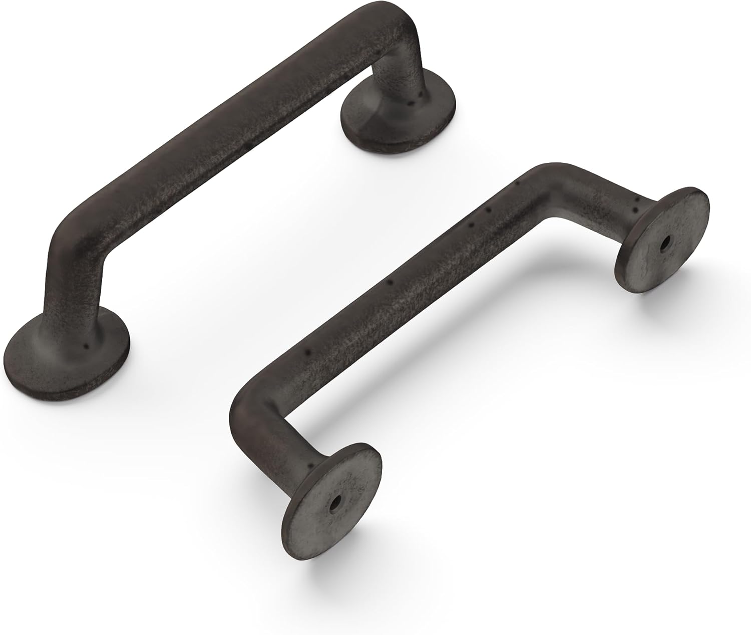 Hickory Hardware 1 Pack Solid Core Kitchen Cabinet Pulls, Luxury Cabinet Handles, Hardware for Doors & Dresser Drawers, 4 Inch Hole Center, Black Iron, Carbonite Collection
