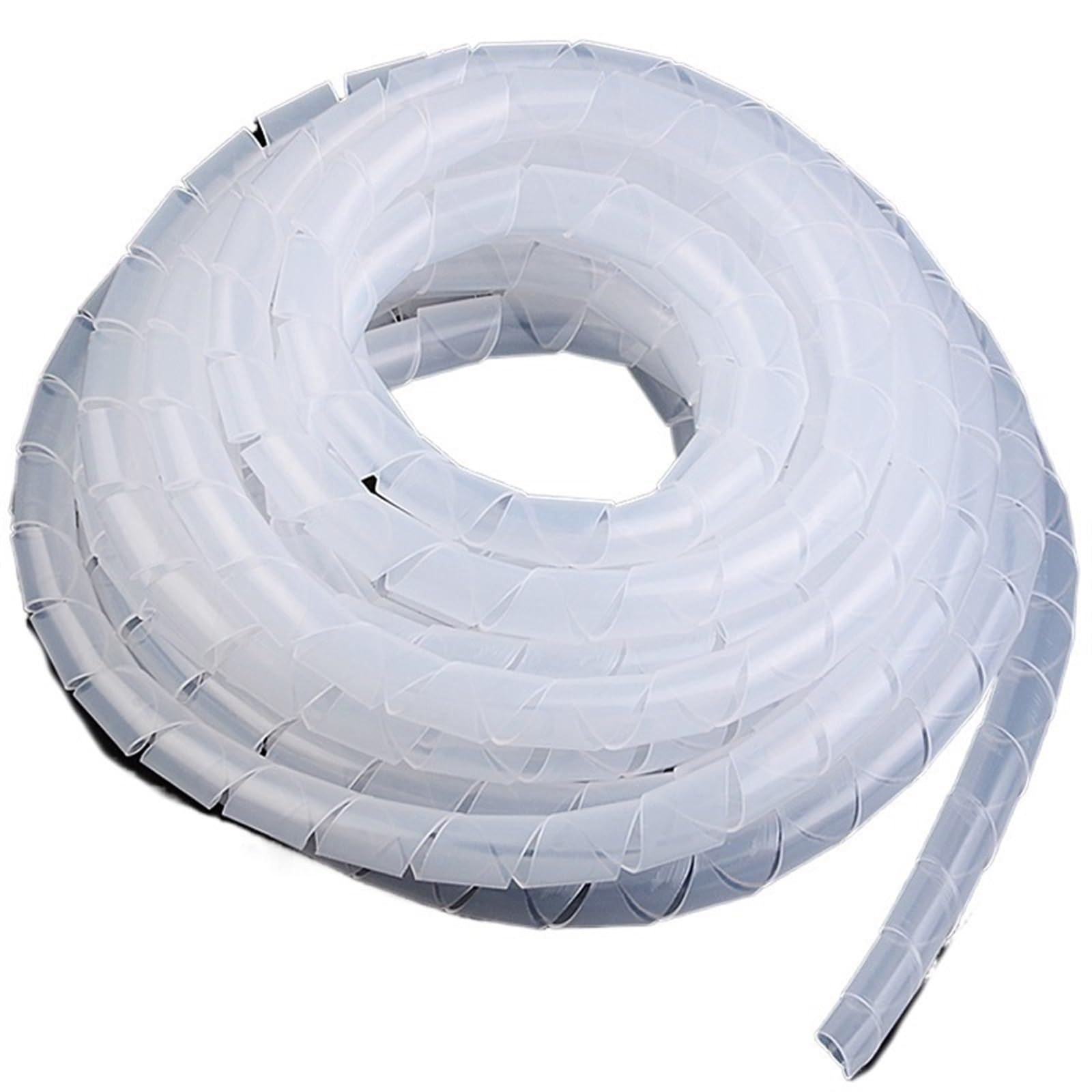 Ggffj Transparent White Spiral Protector Cable Tidy Sleeve 4Mm To 30Mm Cable Management Sheath Winding Pipe Spiral Wrapping Transparent Black Wire Protector Plastic Organizer Tube Sleeve Wraps Cable(,30Mm