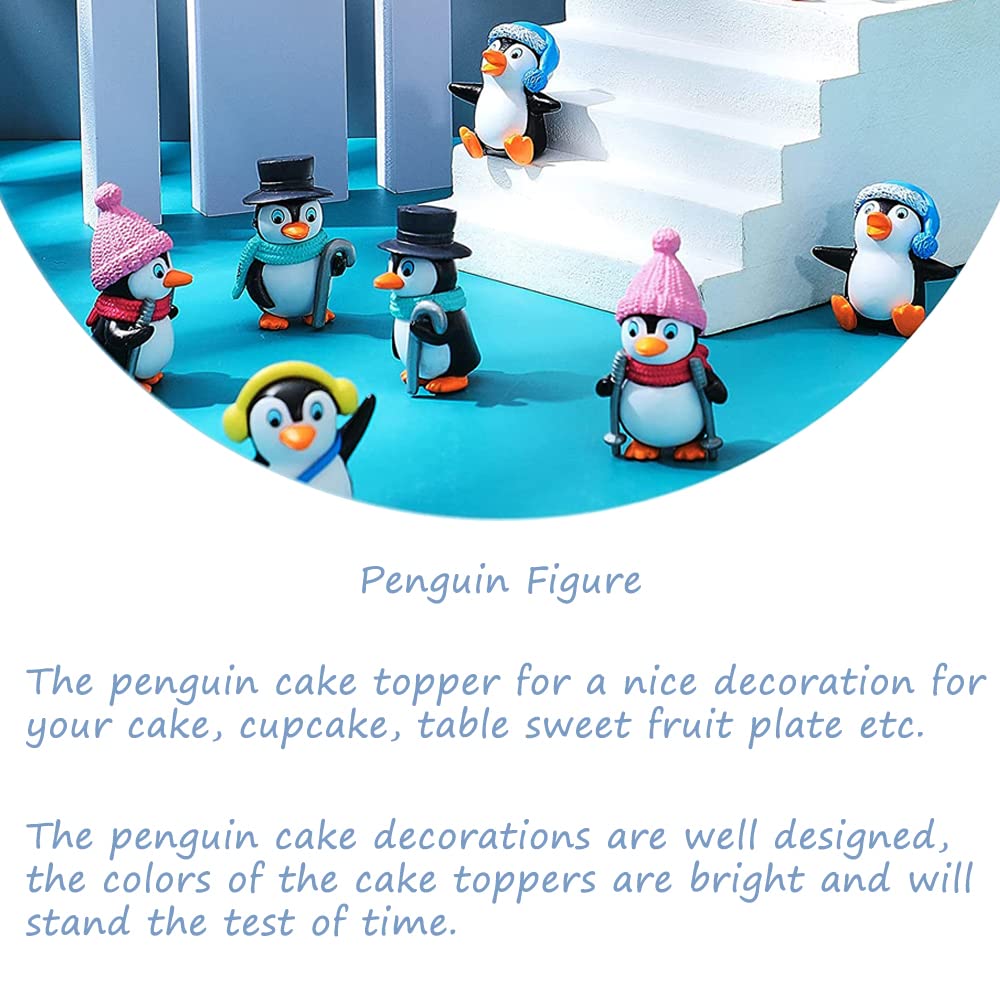 12 Pinguini In PVC Per Decorazione Torte E Feste: Mini Figure Natalizie E Di Compleanno, Resistenti E Colorate, Per Bambini E Addobbi