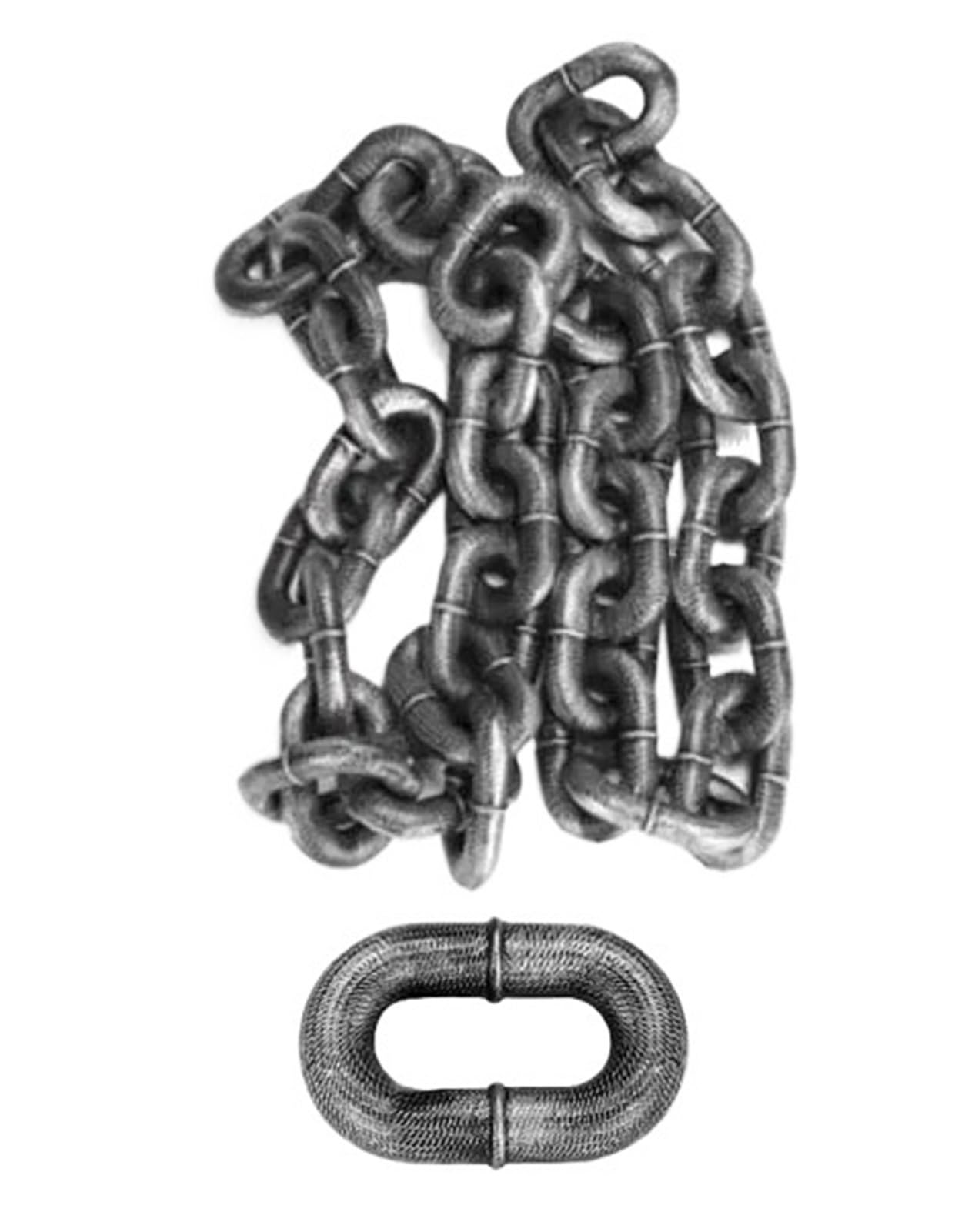Zugkette für Hunde, Eisen, Kunststoff, dicke Kette, Traktionsseil, Netz, rot, lustiges Haustierzubehör, Hundezubehör (Silber, L)