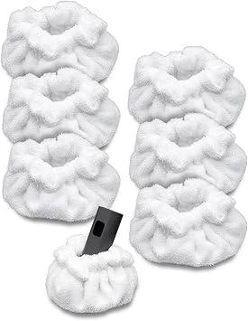 Steam Cleaner Accessories, Small Bonnets Triangle Compatible with Dupray Steam Cleaner, Reusable Steam Mop Pads Bonnets Compatible with McCulloch/awasky Steam Mop Double-Layer -6 PACK