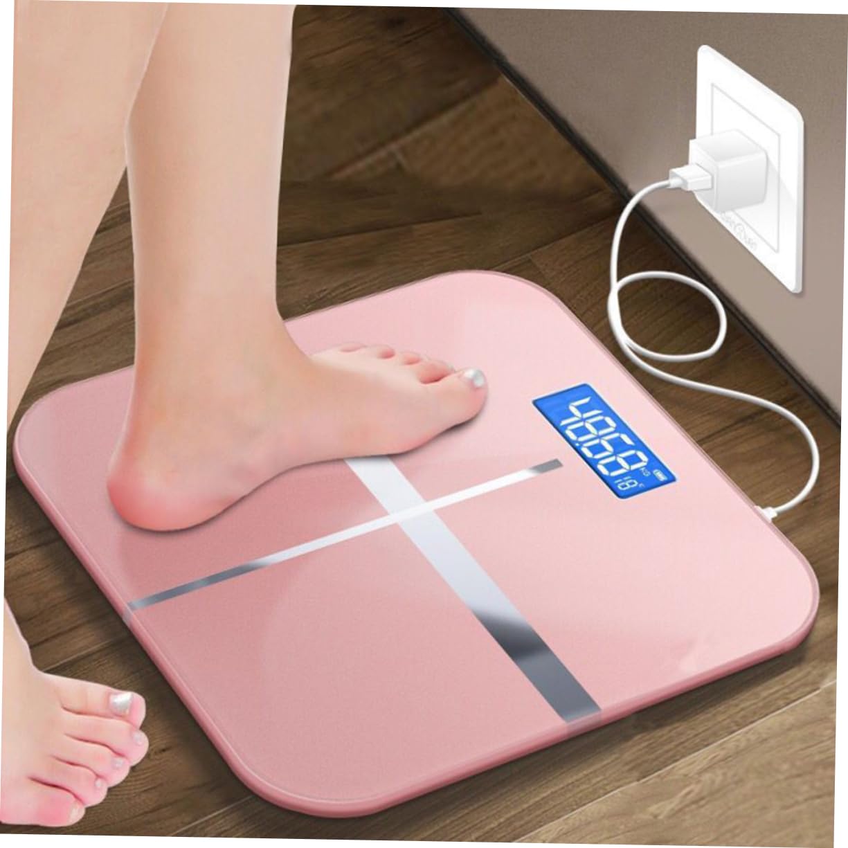 VALICLUD Balance Numérique Créative Avec Écran Grand Format Impédancemètre Connecté Intelligent Pour Adultes Et Femmes Rechargeable Usb or Rose
